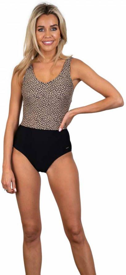 BOMAIN ortac badpak bruin/zwart dames