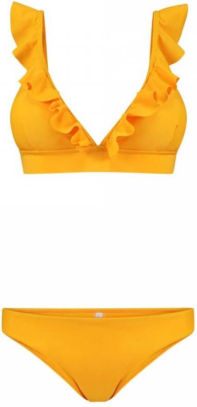 Shiwi bikini Panama Bobby met ruches geel
