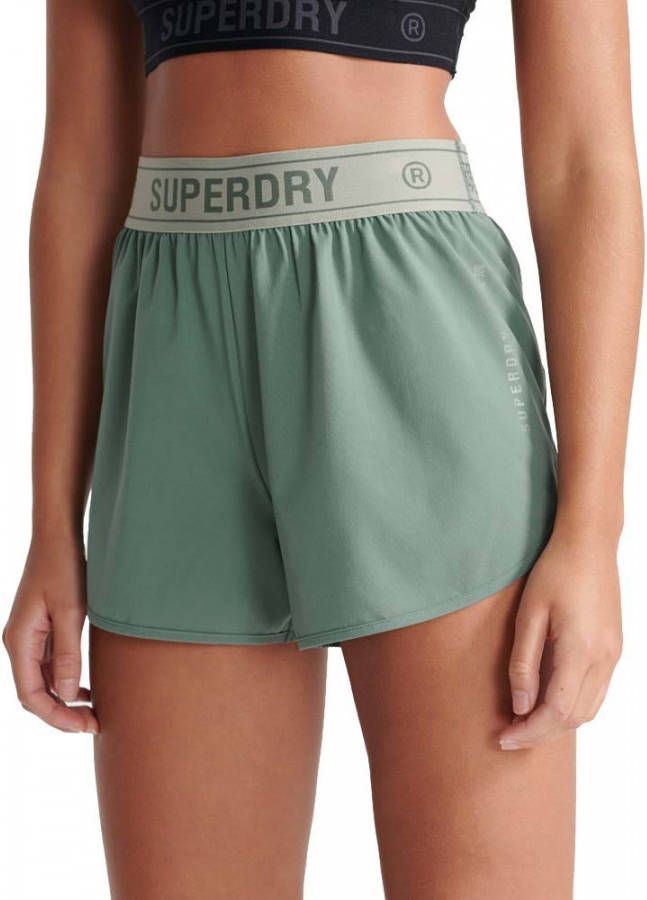 Superdry Sport sportshort groen