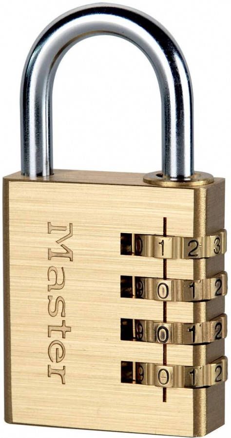 PimXL Master Lock Combinatiehangslot Geel 40 Mm Aluminium 604eurd