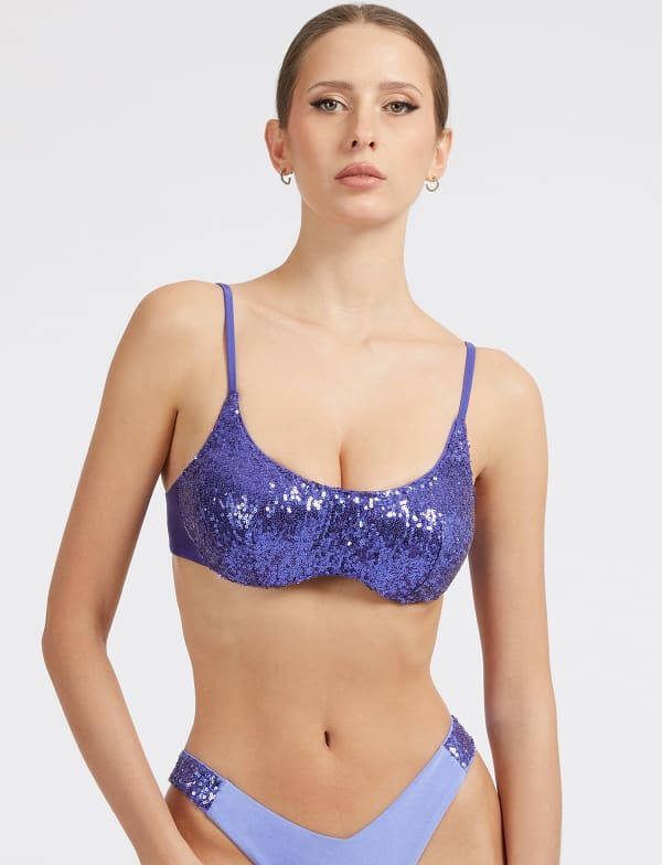 Guess Bikini Bralette Met Lovertjes.