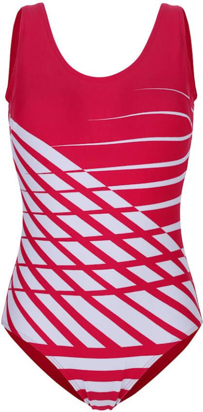 Blue Moon Badpak met grafische print voor Rood/Wit