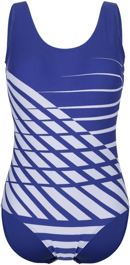 Blue Moon Badpak met grafische print voor Royal blue/Wit