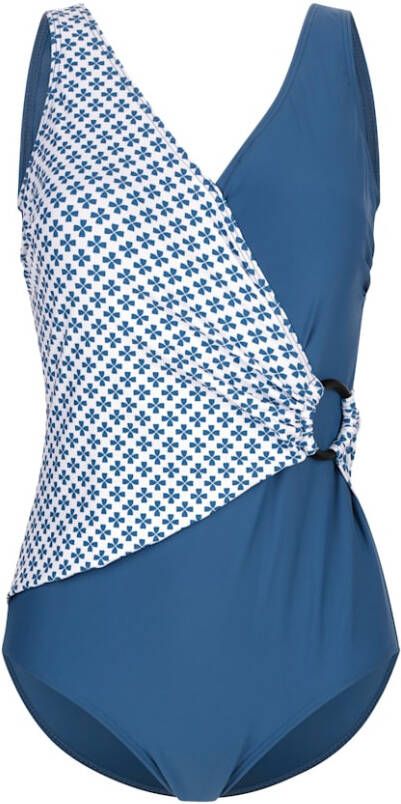 Blue Moon Badpak met sierring voor Blauw/Wit