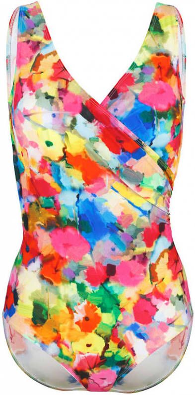 maritim Badpak met kleurrijk dessin Geel/Rood/Blauw