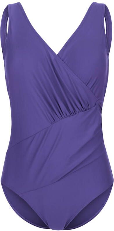 maritim Badpak met modieus wikkeleffect Paars