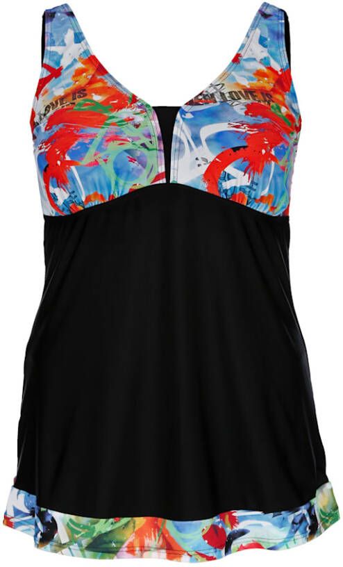 maritim Tankini met kleurrijk dessin Blauw/Groen