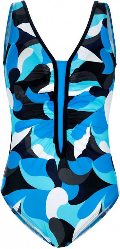 SUNMARIN Badpak met plooitjes Turquoise