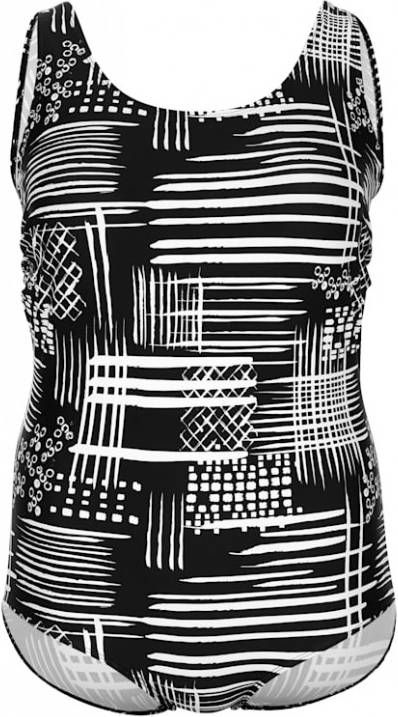 TruYou Badpak met modieuze print in zwart wit Zwart/Wit