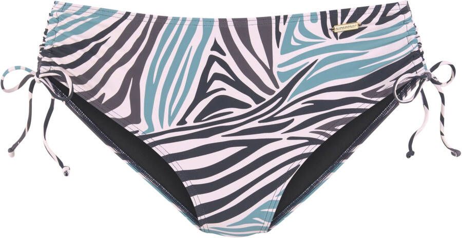 Bikinibroekje in zwart/turquoise/wit van Sunseeker