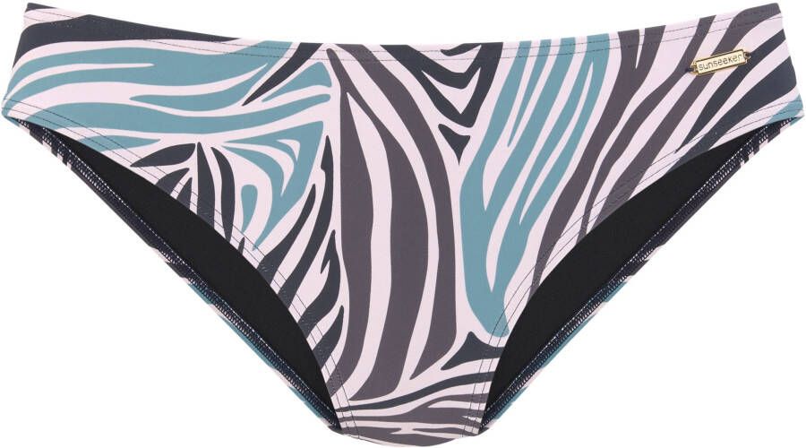 Bikinibroekje in zwart/turquoise/wit van Sunseeker