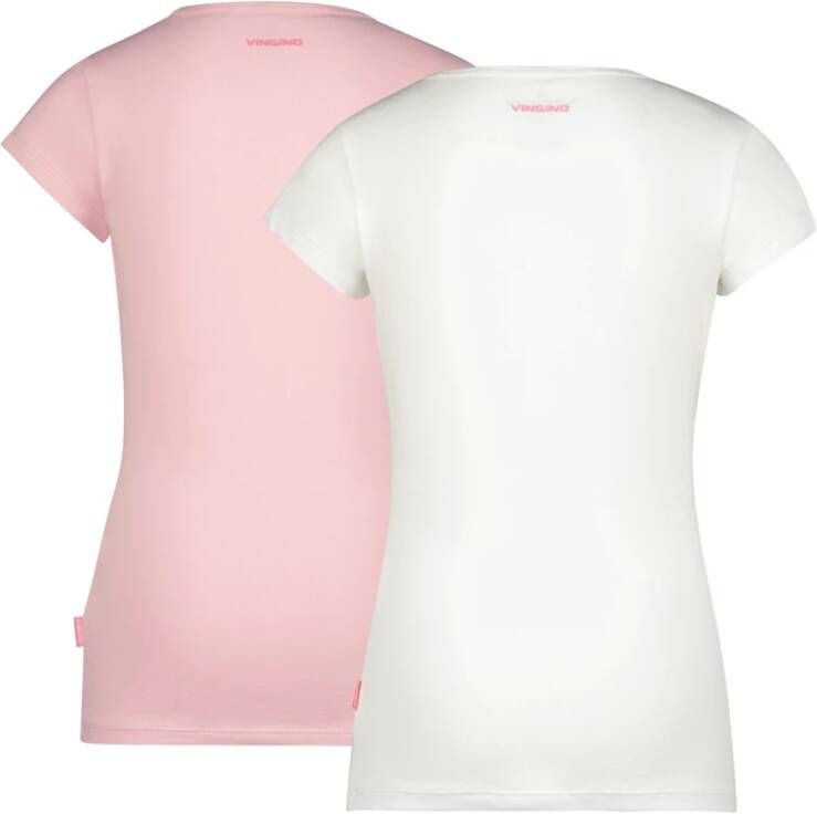 VINGINO T shirts Girls T Shirt 2 Pack Lichtroze