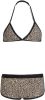 BEACHWAVE triangel bikini met dierenprint zwart/lichtbruin online kopen