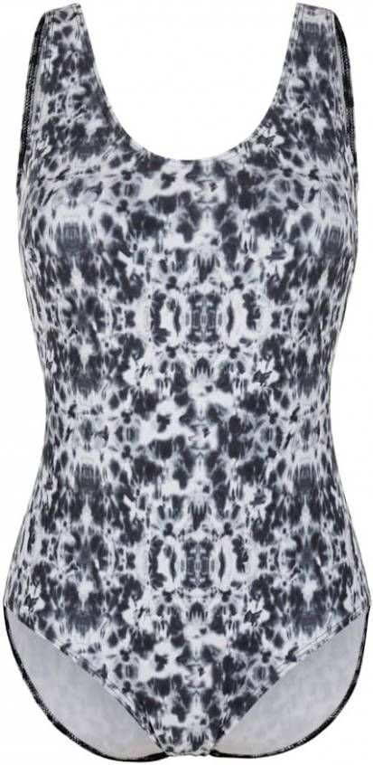 Blue Moon Badpak in modieuze batikprint Wit/Zwart