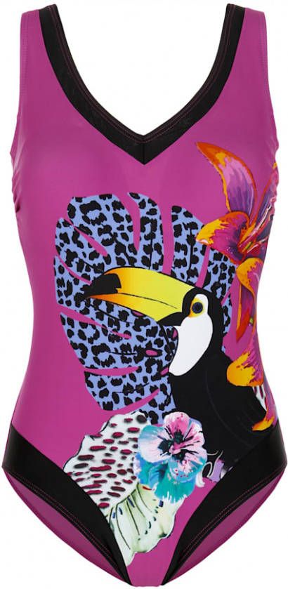 maritim Badpak met print voor Pink