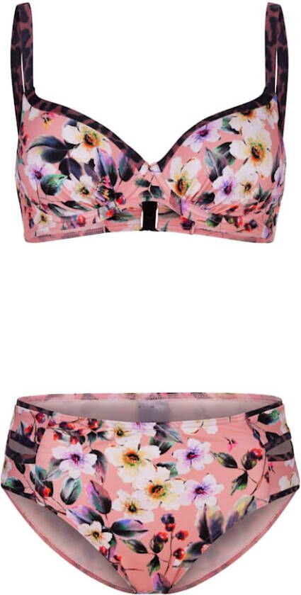 Olympia Bikini met zomers bloemendessin Roze