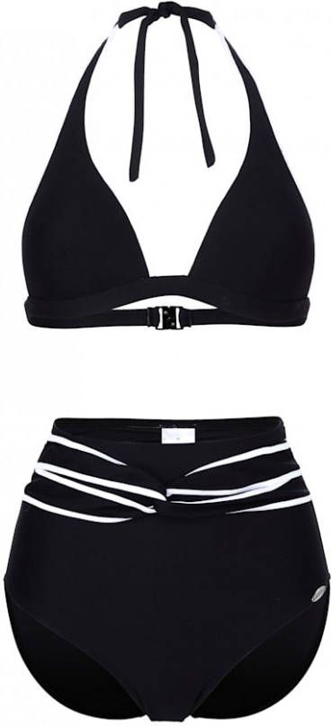 SUNFLAIR Bikini in aantrekkelijke wafellook Zwart