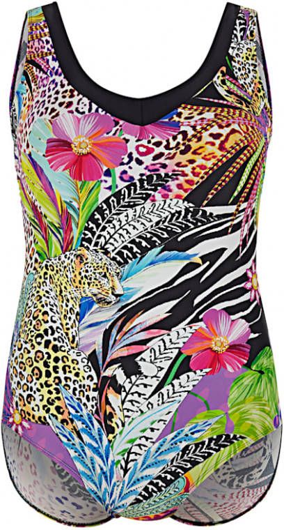 TruYou Badpak met een modieuze patronenmix Bruin/Pink