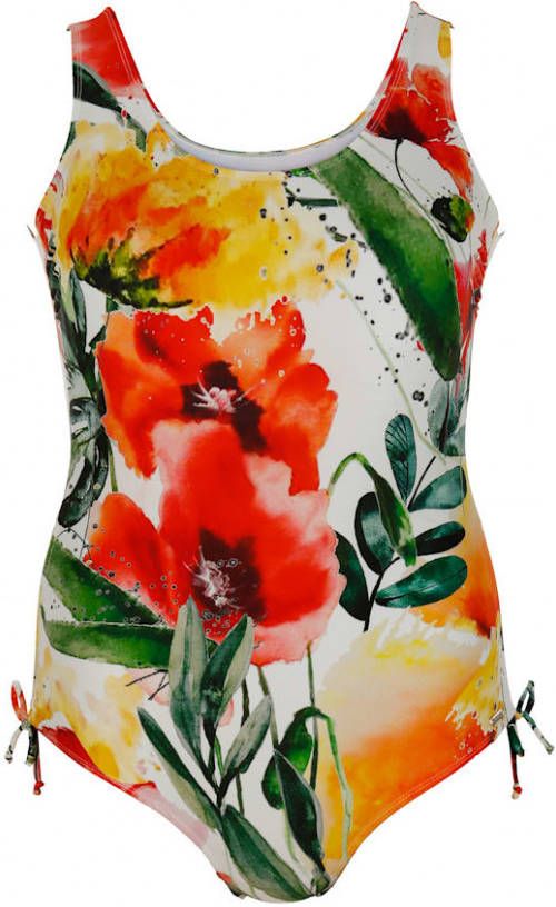 TruYou Badpak met kleurrijk dessin Oranje