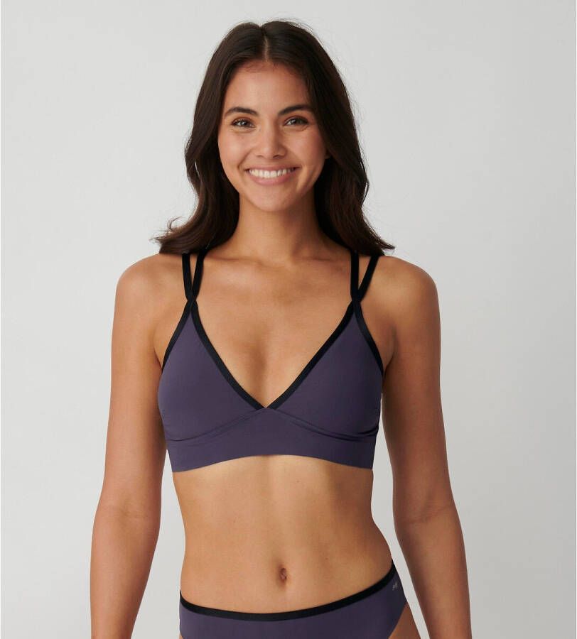 Sloggi dames shore tropical gar bralette antraciet