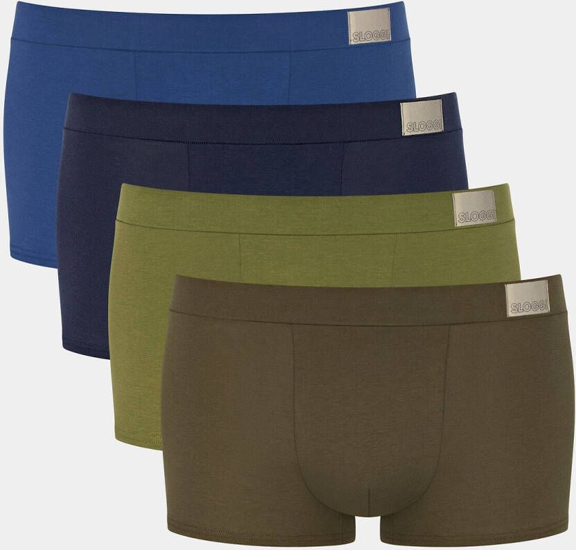 Sloggi Set van 4 boxershorts Go natural in bio katoen