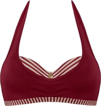 Marlies Dekkers Capitana Plunge Balconette | Wired Padded Red And Ivory 70b