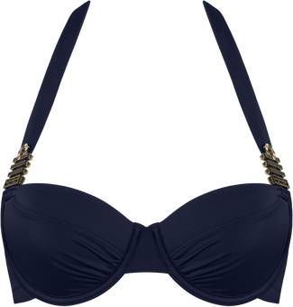 Marlies Dekkers Royal Navy Plunge Balconette Bikini Top | Wired Padded Dark Blue 70b