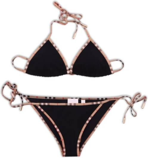 Burberry Triangel bikinitop met uitneembare padding en bikinislip in set