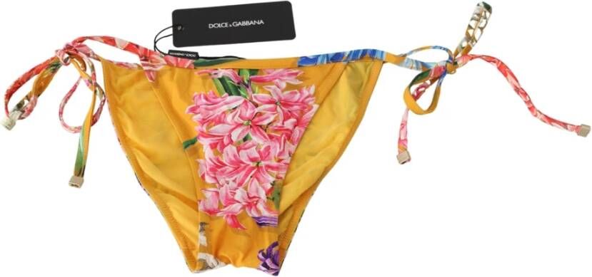 Dolce & Gabbana Swimwear Beachwear Bikini Bottom , Oranje, Dames