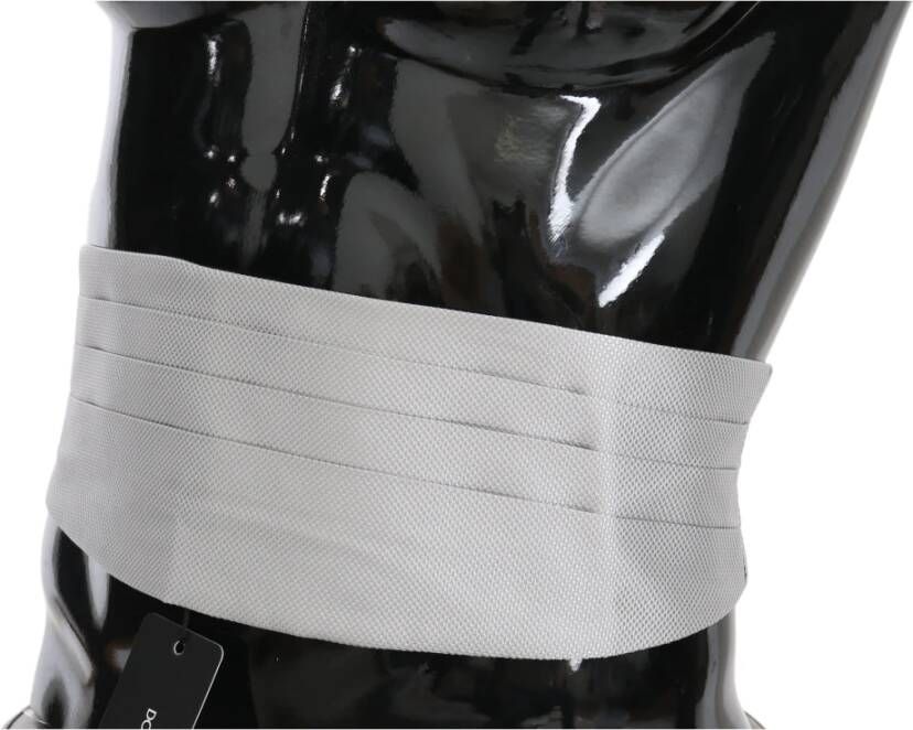 Dolce & Gabbana Grijs patroon taille riem zijde cummerbund , Grijs, Dames