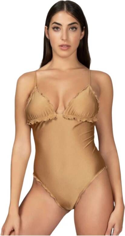 F**k Monokini verwijderbare bekers , Oranje, Dames