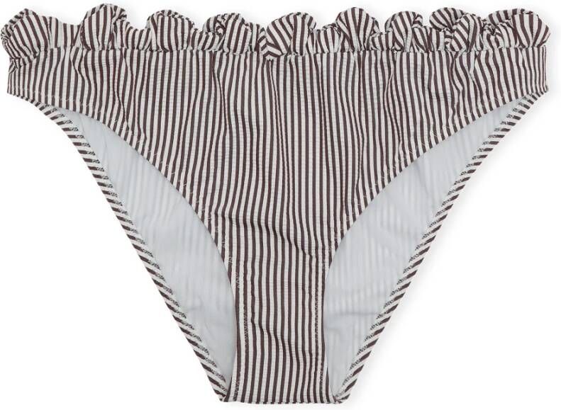Ganni Bikini Briefs Stripe , Grijs, Dames