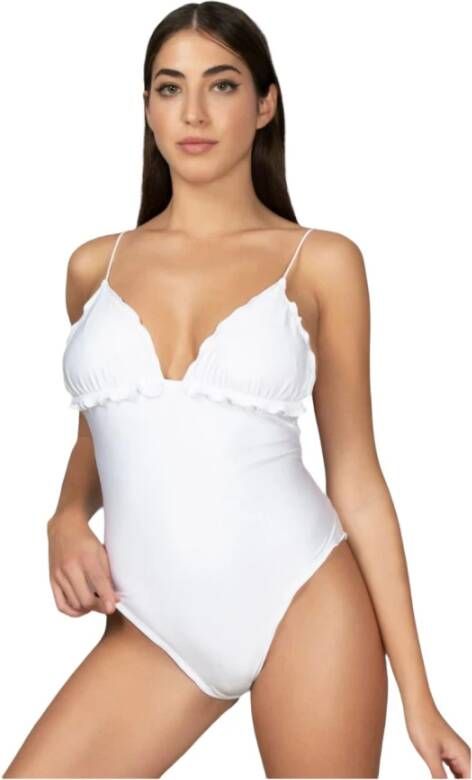 F**k Monokini verwijderbare ers , Wit, Dames