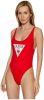 Guess Logo one piece swimsuit , Rood, Dames online kopen