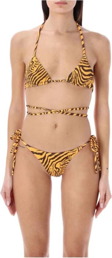 Reina Olga Women Clothing Swimwear Tiger Ss23 , Beige, Dames
