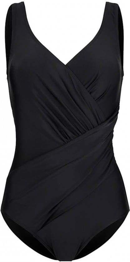 maritim Badpak in flatterende wikkellook Zwart