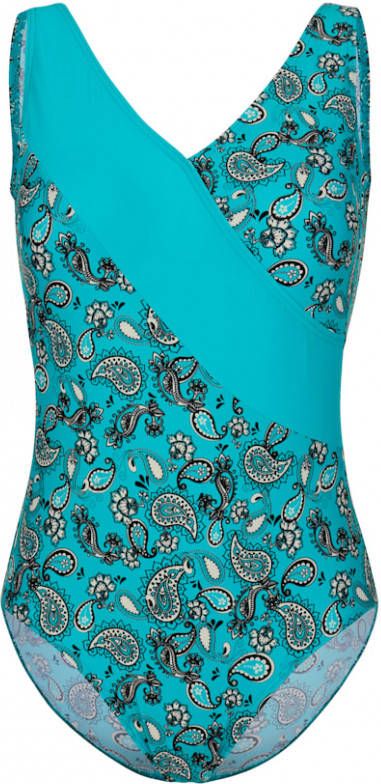 maritim Badpak in wikkellook Turquoise/Zwart