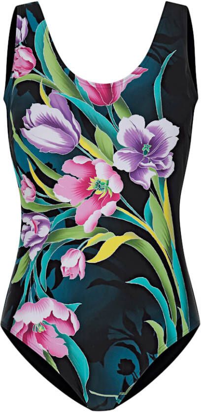 maritim Badpak met kleurrijke print voor Zwart/Pink/Groen