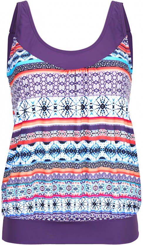 maritim Tankinitopje met patronenmix Paars