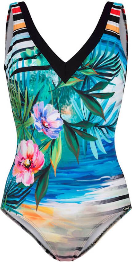 SUNMARIN Badpak met mix van dessins Zwart