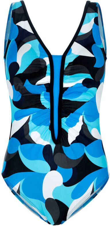 SUNMARIN Badpak met plooitjes Turquoise