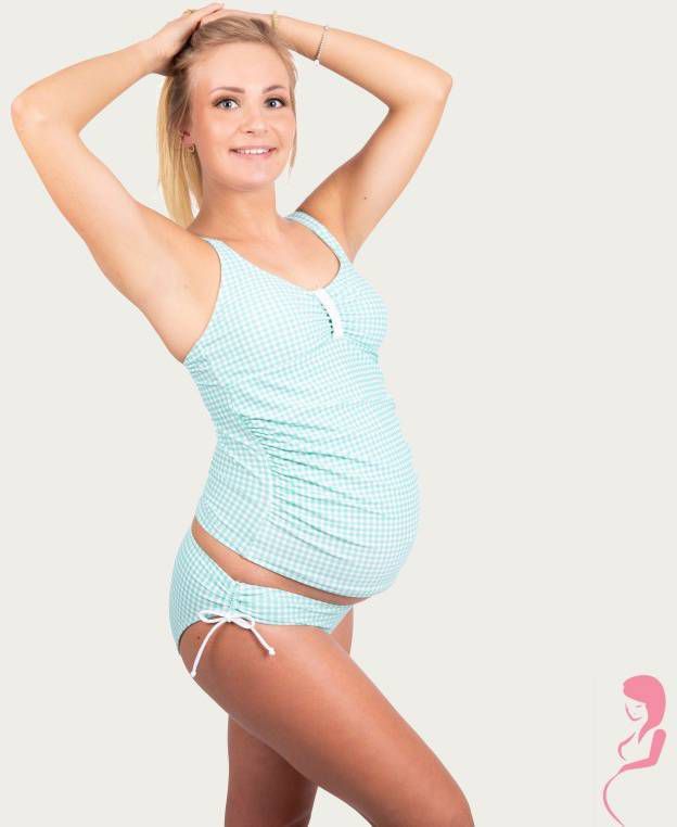 Petit Amour ZwangerschapsTankini Ava in klein pepita ruitje