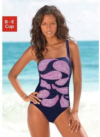 Lascana Badpak in modieuze bloemenprint met een modellerend effect