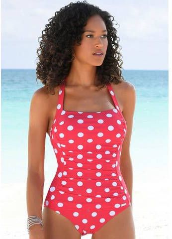 Lascana Badpak in stippendesign met een modellerend effect