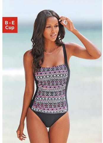 Lascana Badpak met motief in etnostijl en modellerend effect