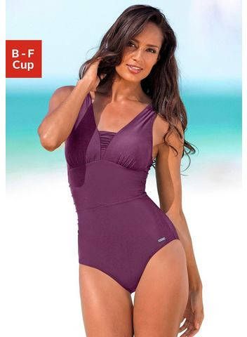 Lascana Badpak met plooien bij de hals en modellerend effect