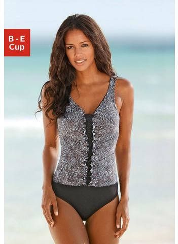 Lascana Badpak met trendy animal print en modellerend effect