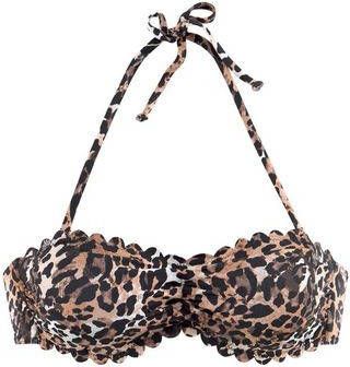 Lascana Bandeau bikinitop Lexa met schulprandjes