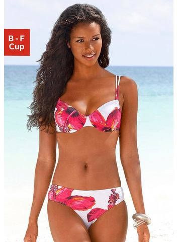 Lascana Beugelbikini met opvallende bloemenprint