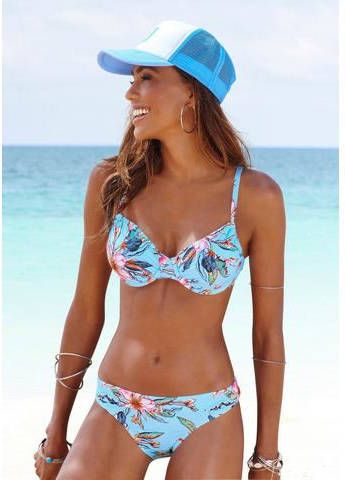 Lascana Bikinitop met beugels MALIA met tropische print